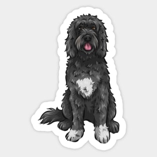 Cute Portuguese Water Dog | Black Sticker